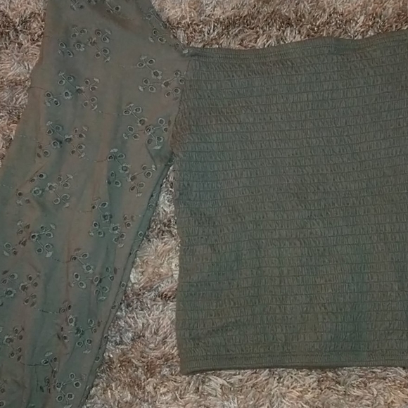 NWOT Orange Kiss 3/4 Sleeve Crop Top - Picture 2 of 4